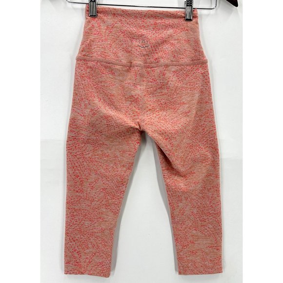 Beyond Yoga Leggings Womens Pull On Cropped Stretch Pattern Coral S - Picture 2 of 10